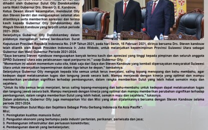 DPRD Sulut Gelar Rapat Paripurna dalam Rangka Mendengarkan Pidato Gubernur Sulawesi Utara