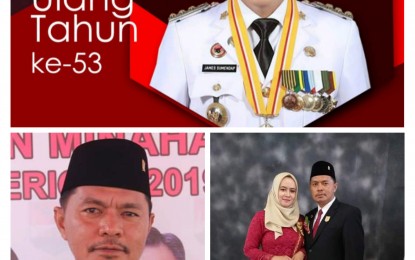 Anggota DPRD Rakimin Ibrahim,SE Ucapkan Selamat Hut Ke 53 Bupati James Sumendap,SH.MH
