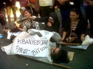 demo pedagang sagerat