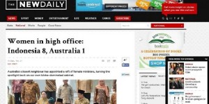 Surat kabar Australia menilai Indonesia lebih unggul soal keberpihakan pada perempuan daripada pemerintahan Australia.