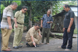 Tim Pemkot Bitung dan Kabupaten Minahasa Utara mulai mematok batas wilayah 