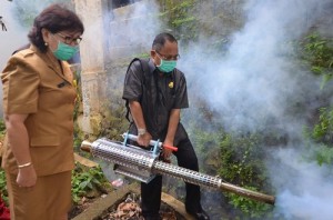 Wagub Kansil bersama Kadis Kesehatan Punuh lakukan fogging