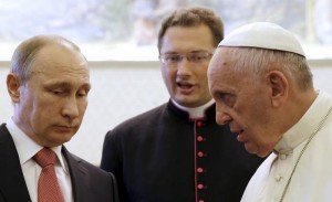 Pertemuan Paus Fransiskus dan Presiden Putin di Vatikan (Foto: Reuters)