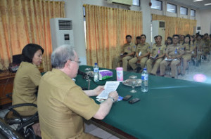 Badan Kepegawaian Daerah (BKD) Sulut, melaksanakan bimtek implementasi Perundang-undangan dengan tema ketatausahaan pada kantor pemerintah yang dilaksanakan Rabu (15/7) bertempat di Aula BKD Sulut.