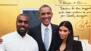 Kanye West dan istrinya, Kim Kardashian pernah bertemu Presiden Obama. (Foto: Twitter)